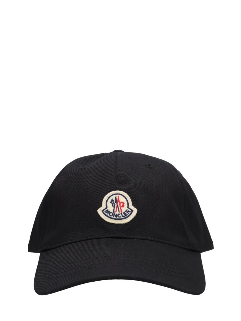 Embroidered logo cotton baseball cap - 1
