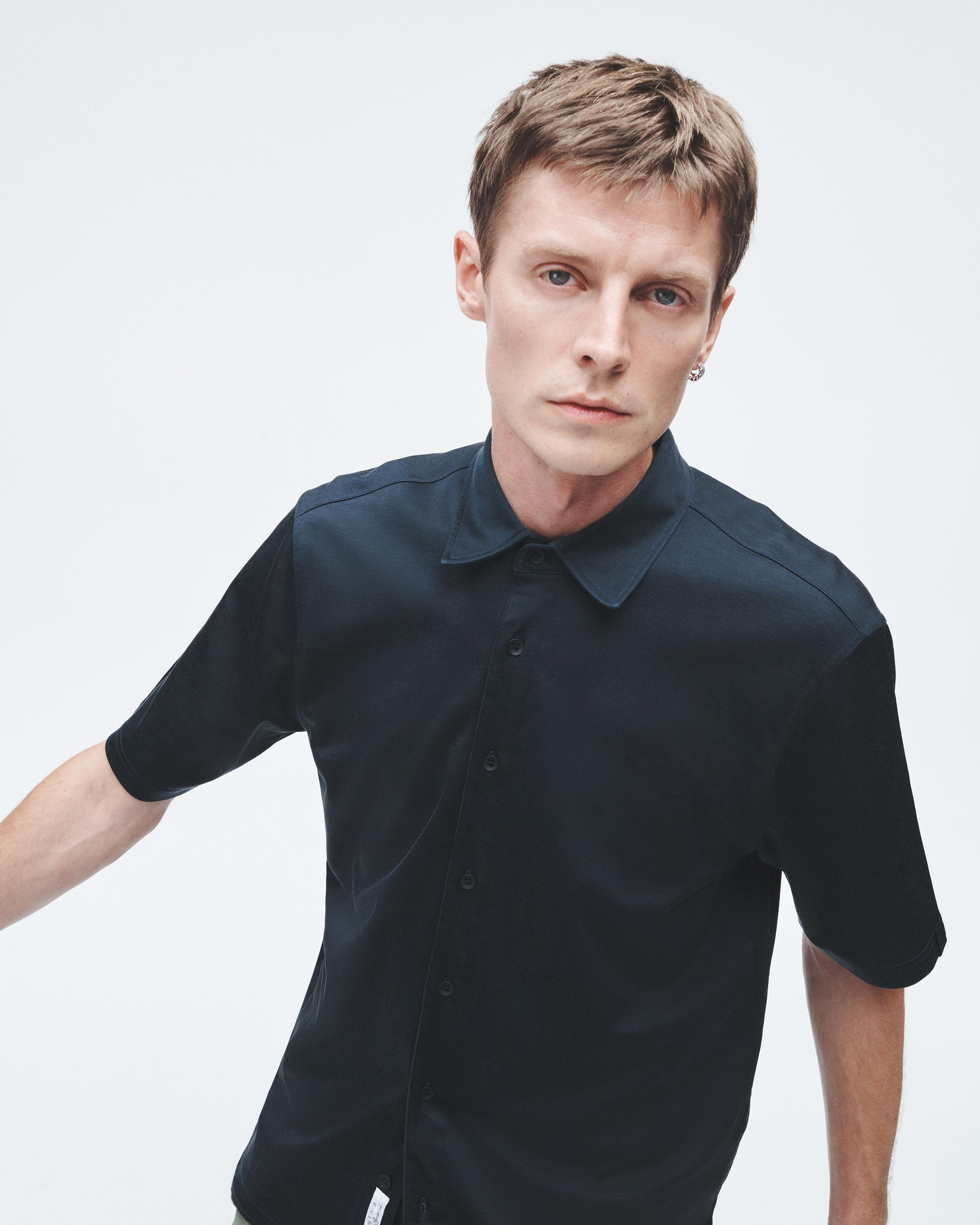 Dalton Knit Cupro Shirt
Relaxed Fit Button Down - 6