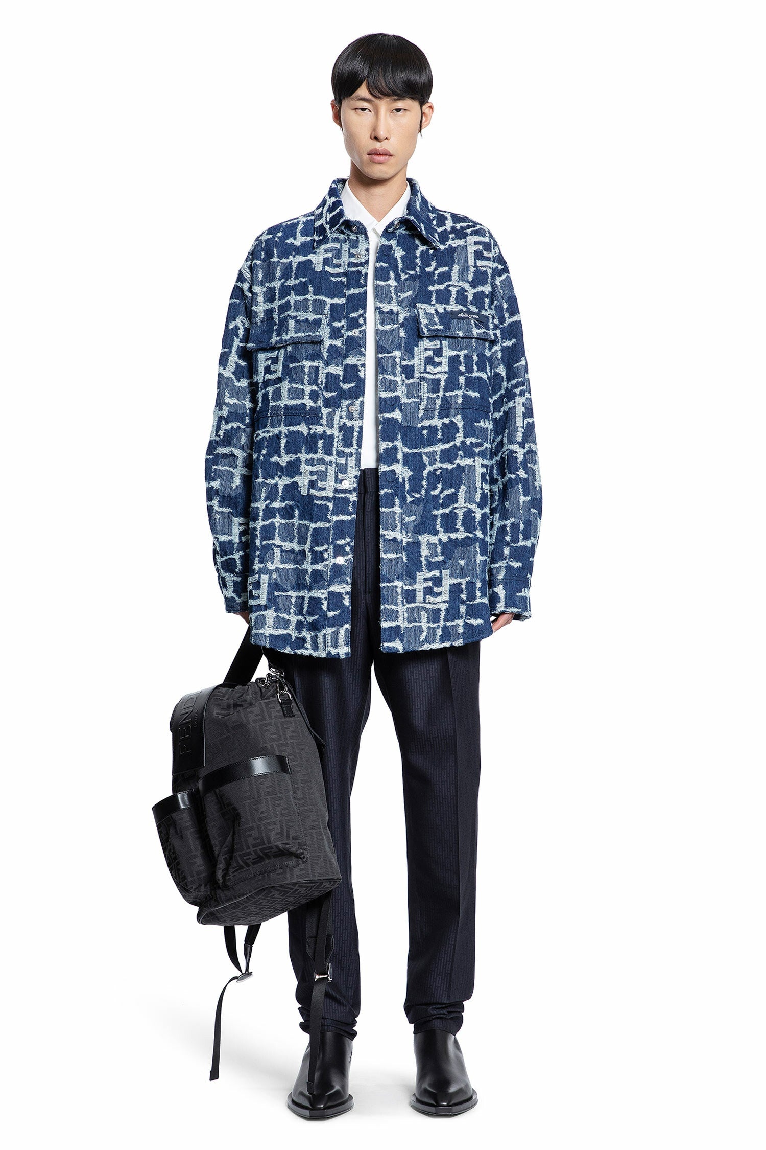 FENDI MAN BLUE JACKETS - 5