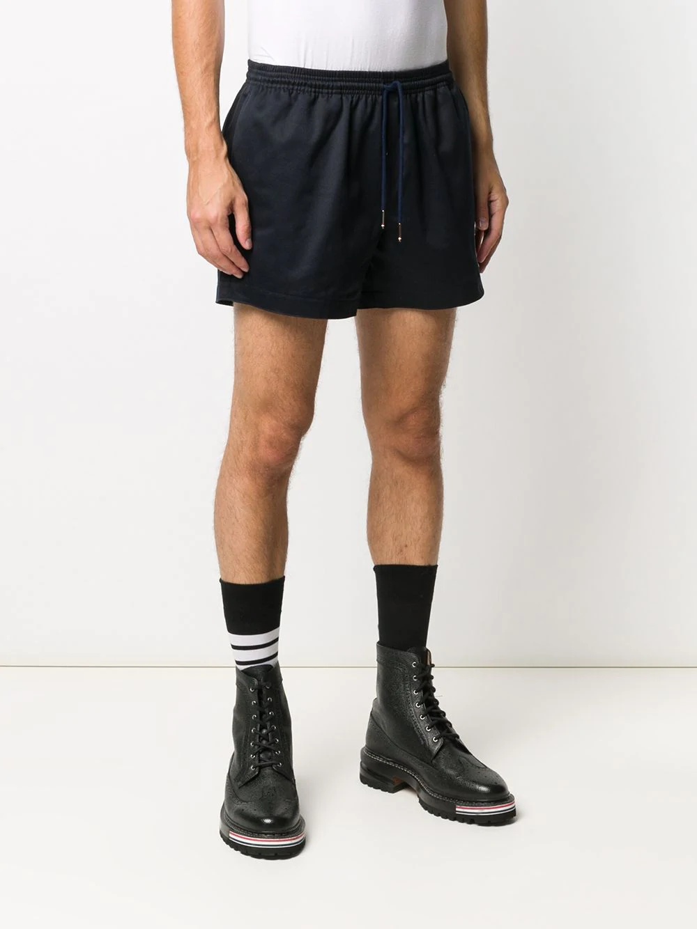 drawcord waistband rugby shorts - 3