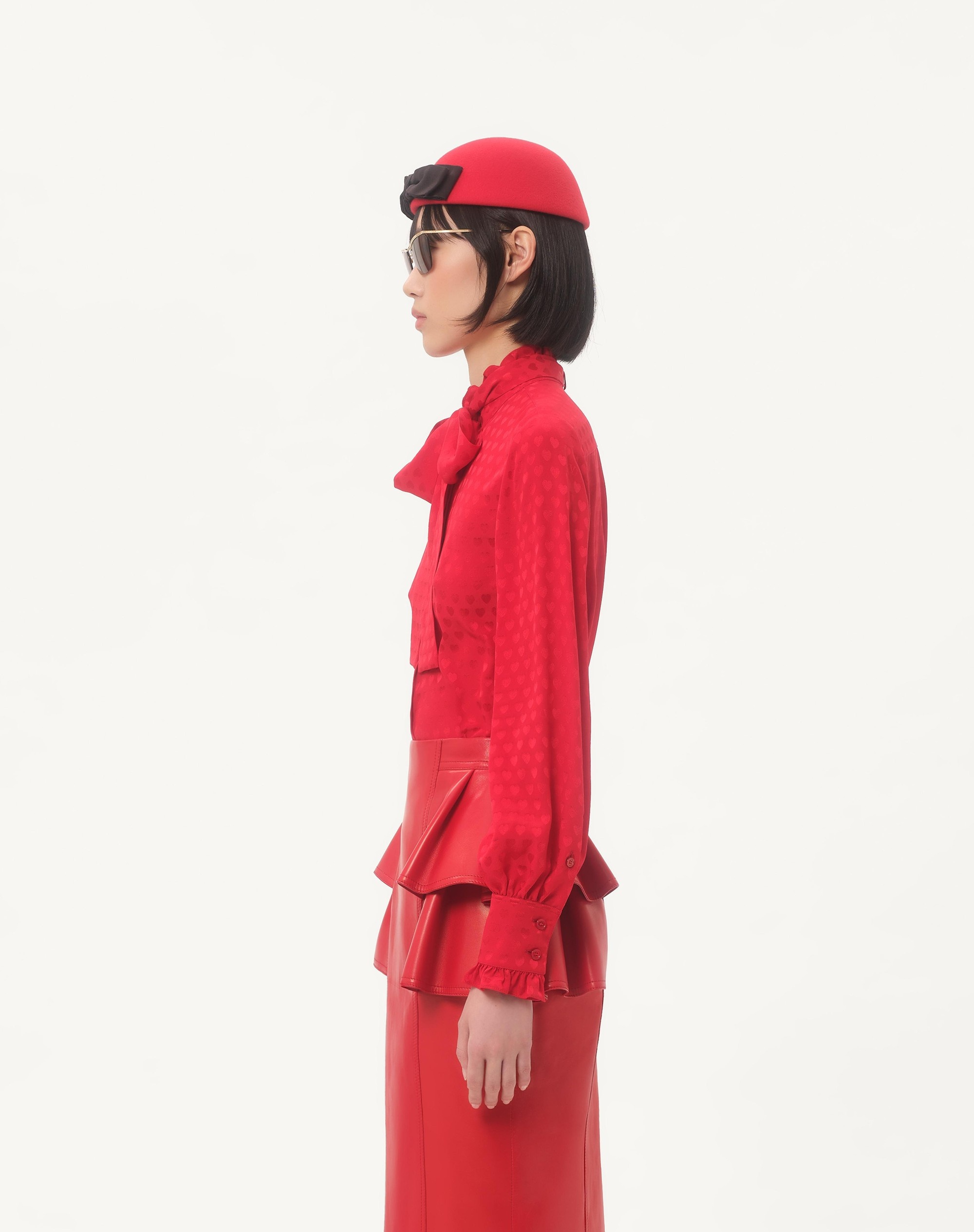 CREPE DE CHINE SHIRT WITH COUR DE COEUR PRINT - 6