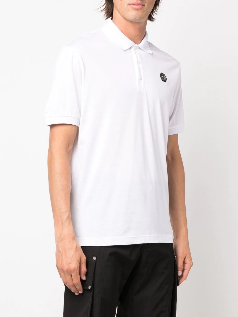 logo-plaque polo shirt - 3