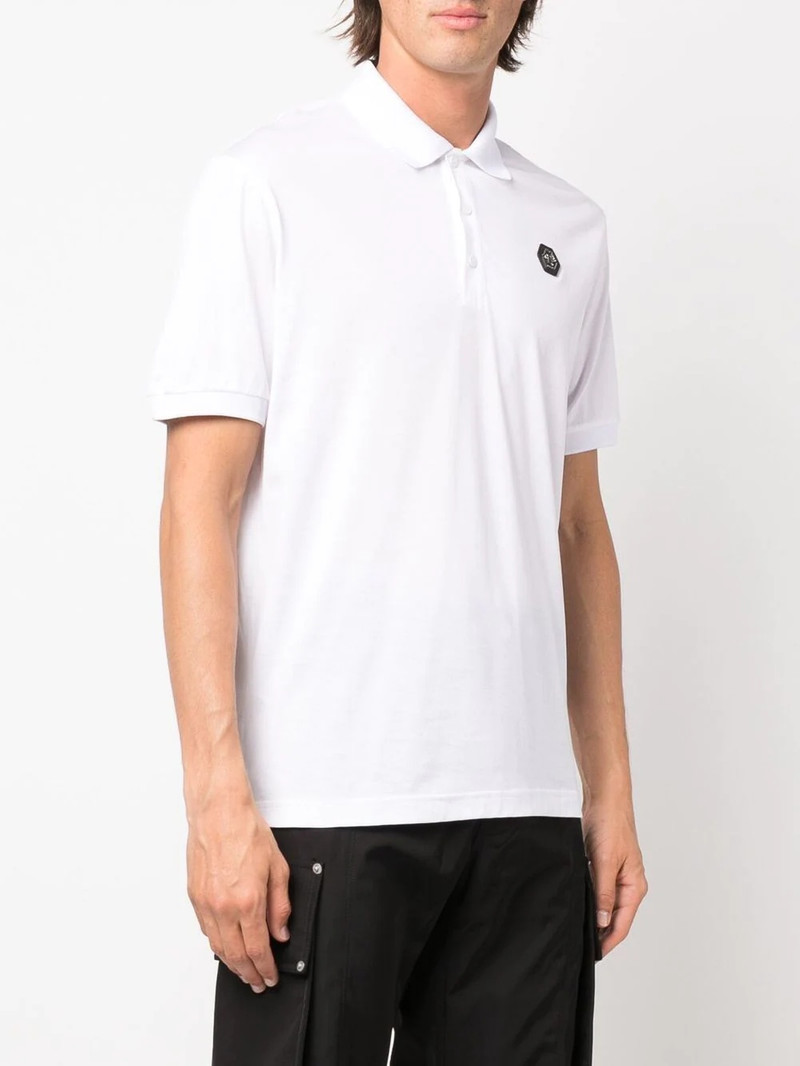 logo-plaque polo shirt 3