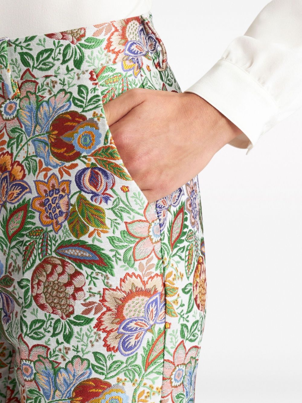 paisley-print high-rise skinny jeans - 9