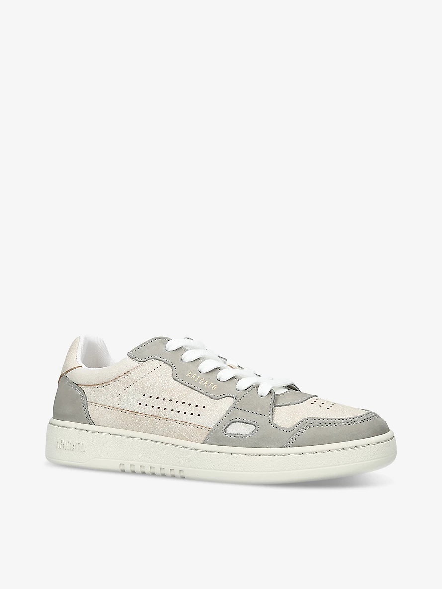 Dice Lo leather and recycled-polyester low-top trainers - 3