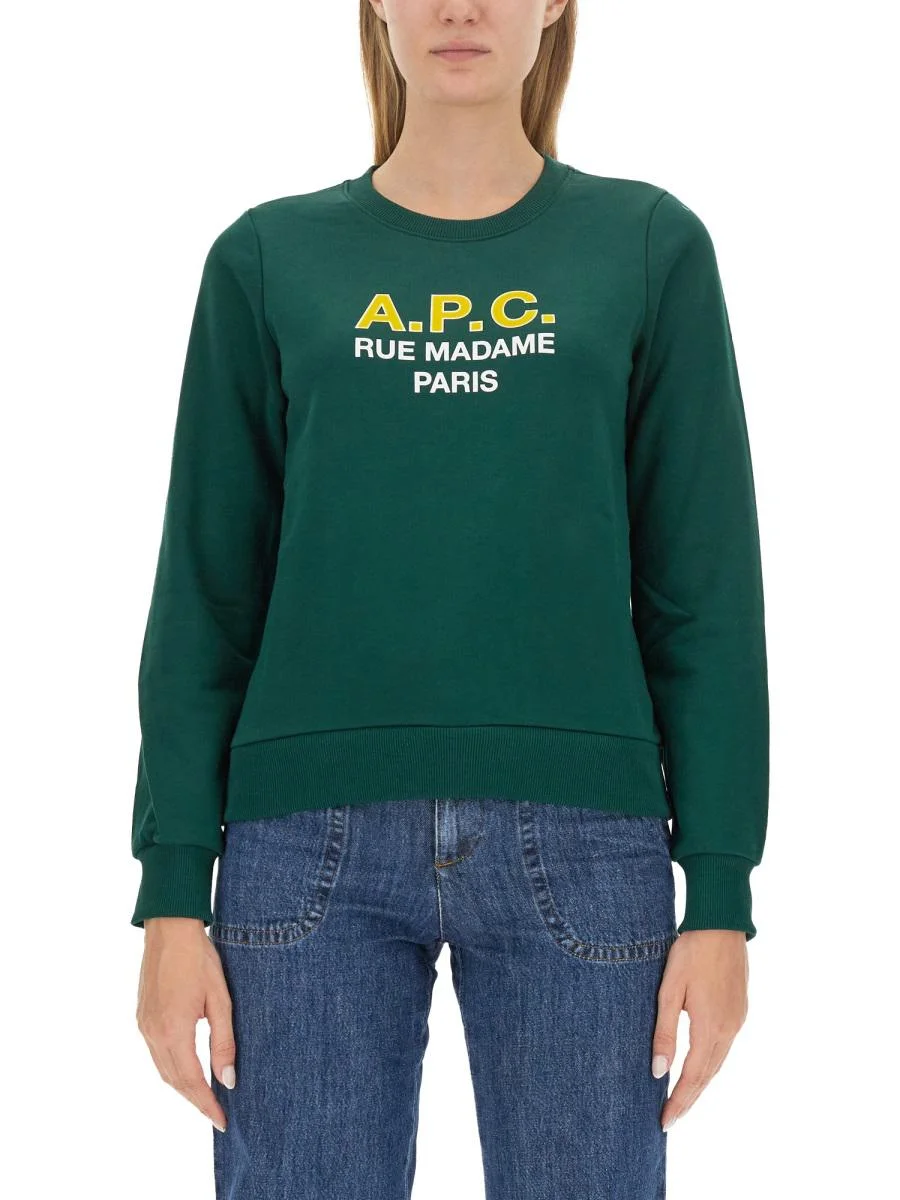 A.P.C. SWEATSHIRT WITH LOGO - 1