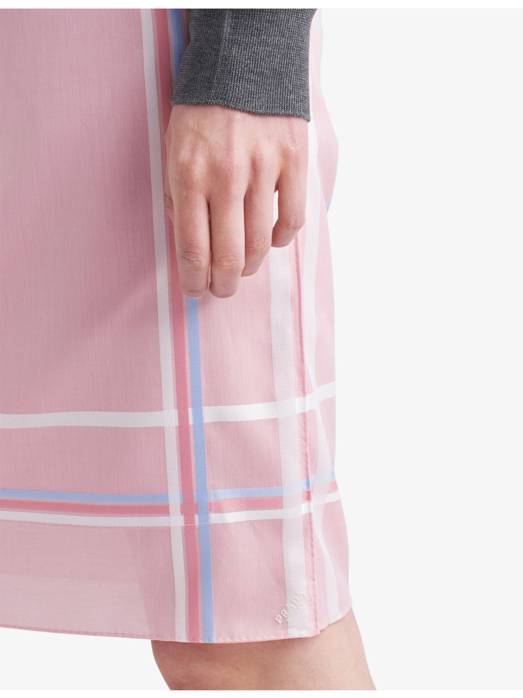 Checked cotton skirt - 5
