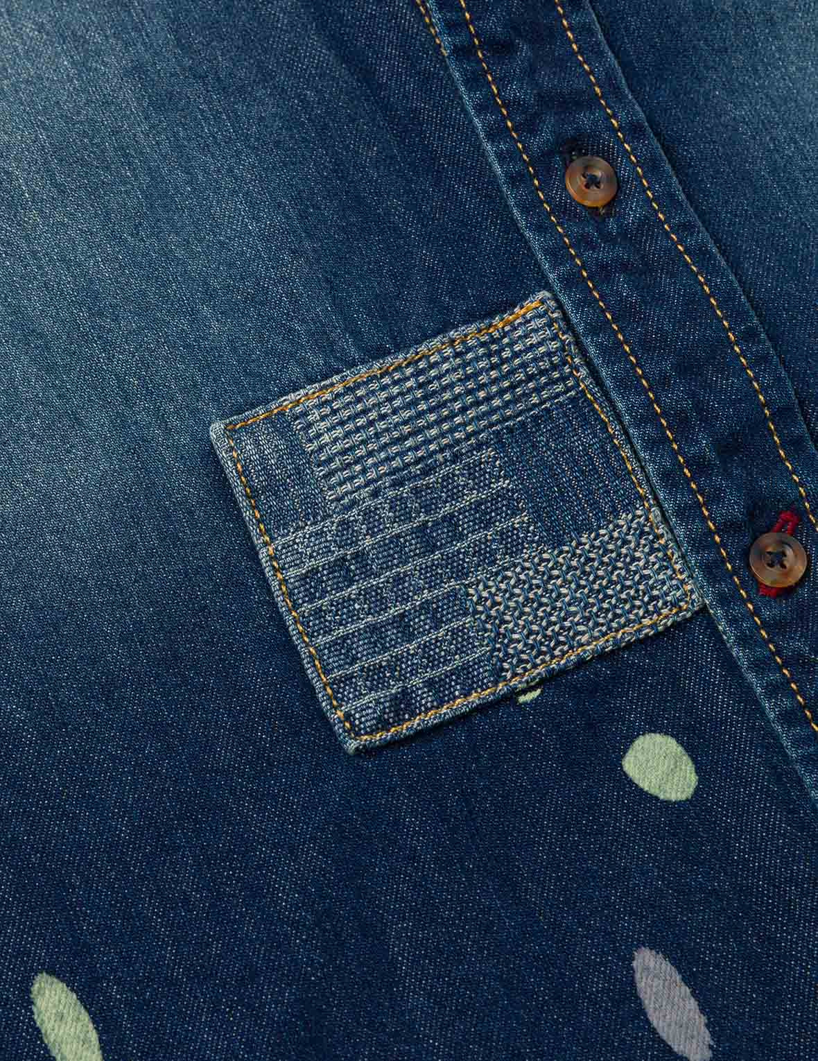Shshiko Kamon Relax Fit Denim Shirt - 11
