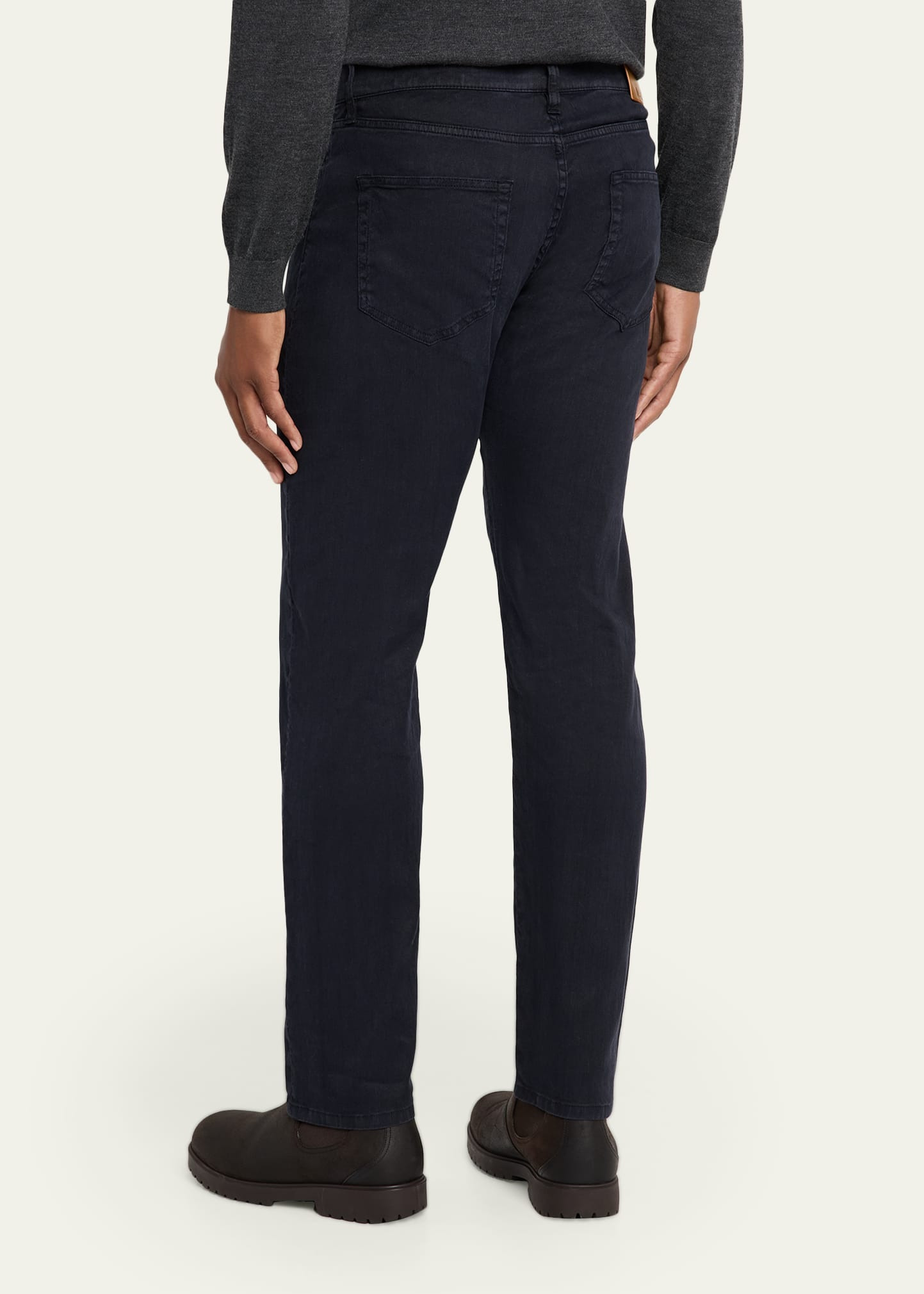 Men's Quarona Linen and Cotton Stretch Five-Pocket Pants - 3
