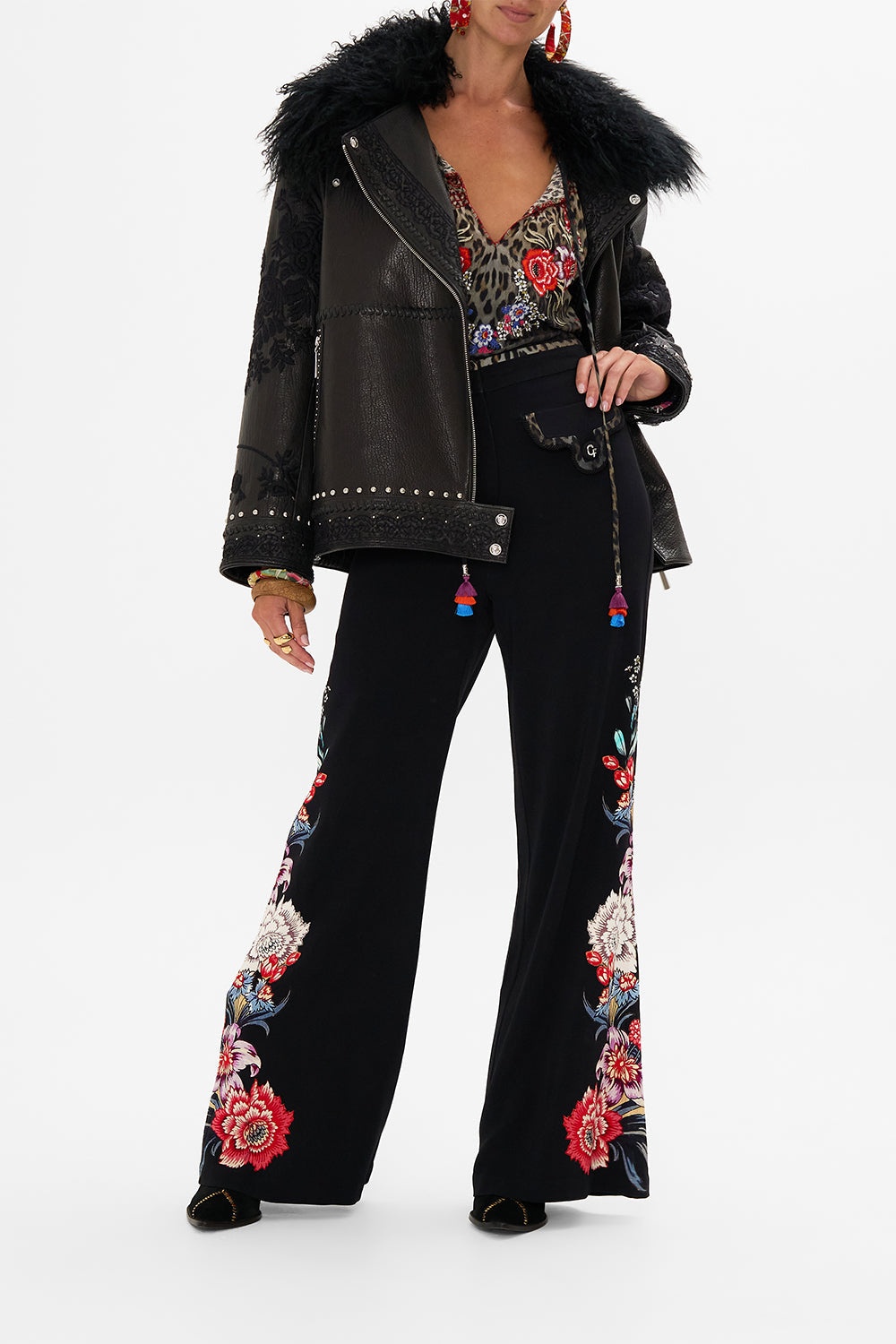OVERSIZED LEATHER BIKER JACKET - 7