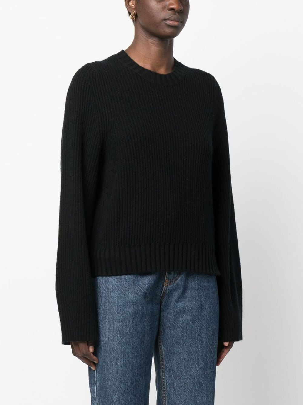 ribbed-knit sweatshirt - 3