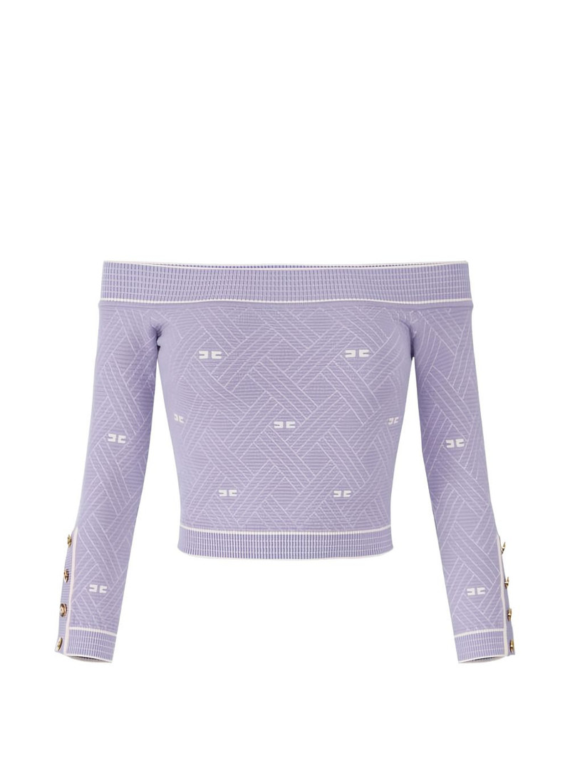 off-the-shoulder knit top 1