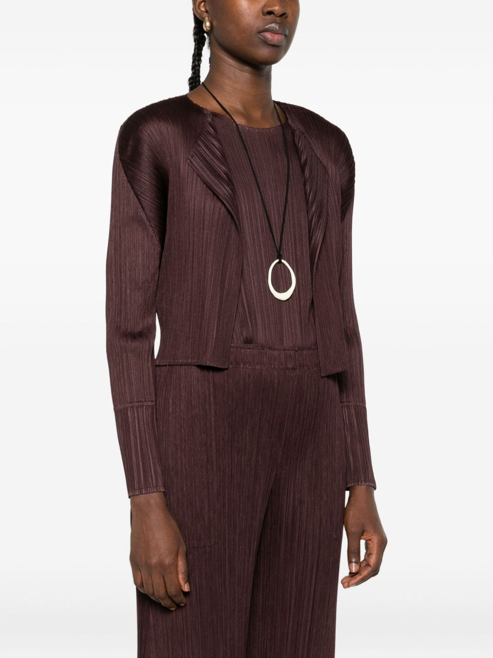 pleated cardigan - 3