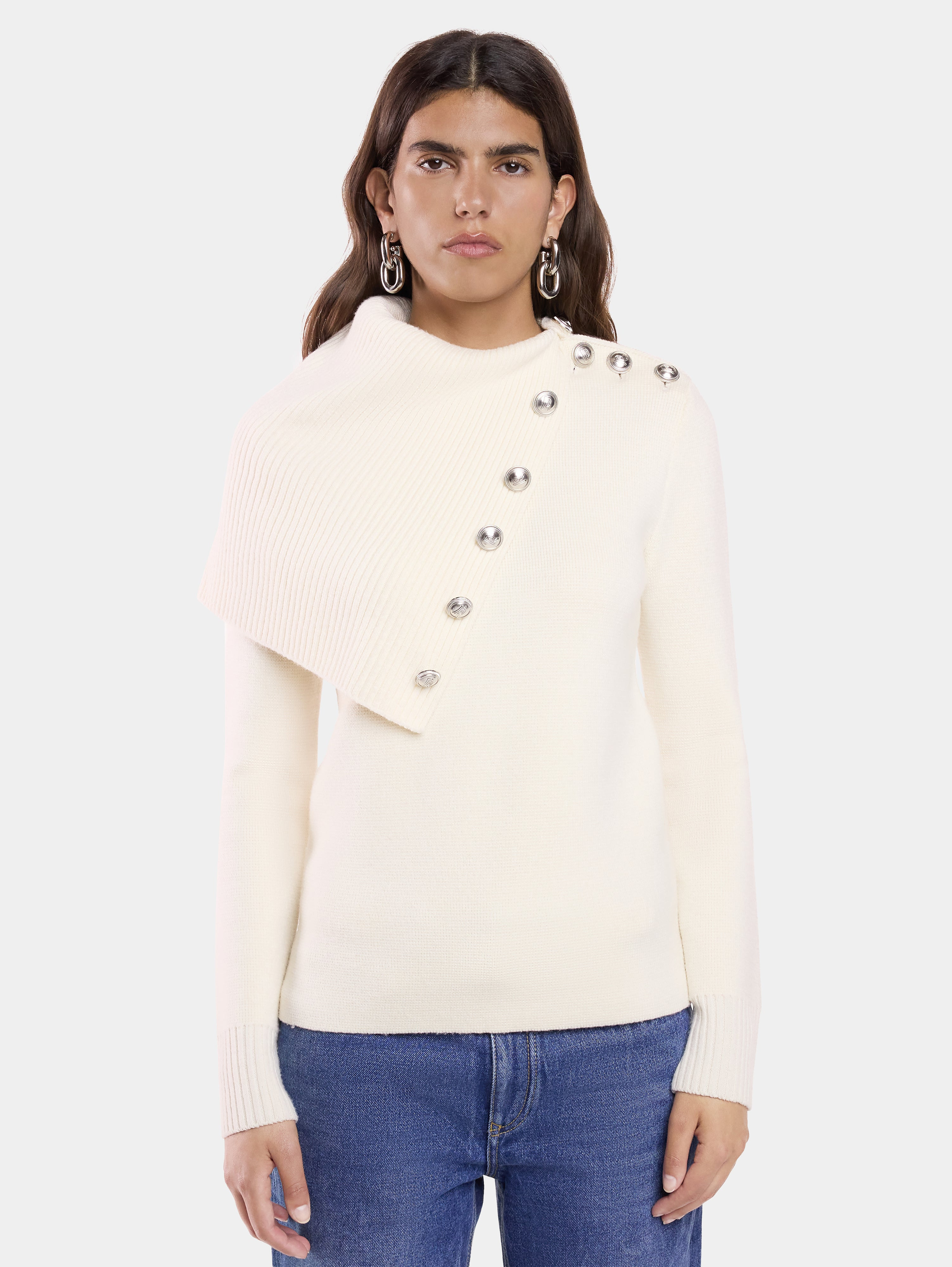 OFF WHITE SWEATER IN WOOL - 4