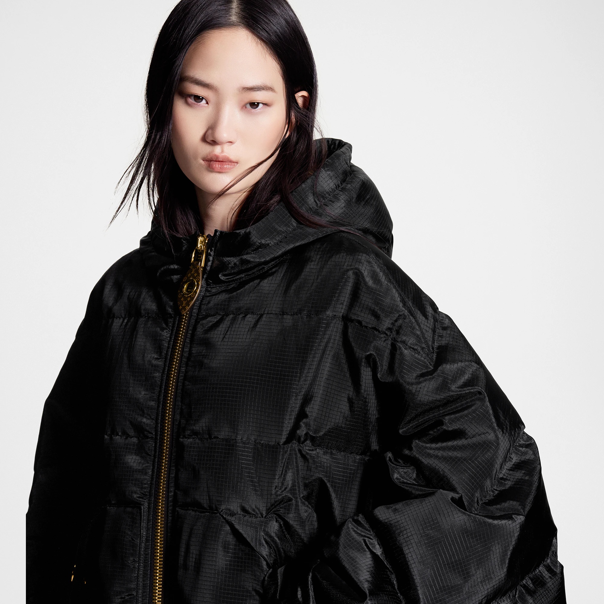 Monogram Accent Pillow Puffer Cape - 2