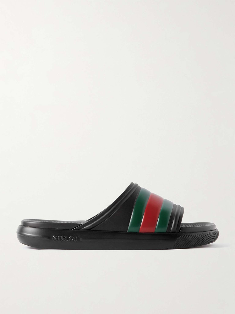 Striped Rubber Slides - 1