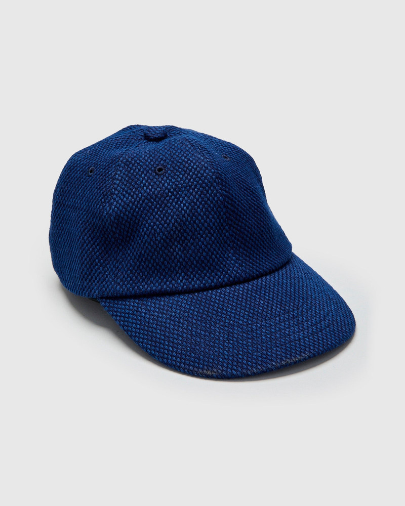 Light Sashiko Baseball Cap in Pure Indigo 1