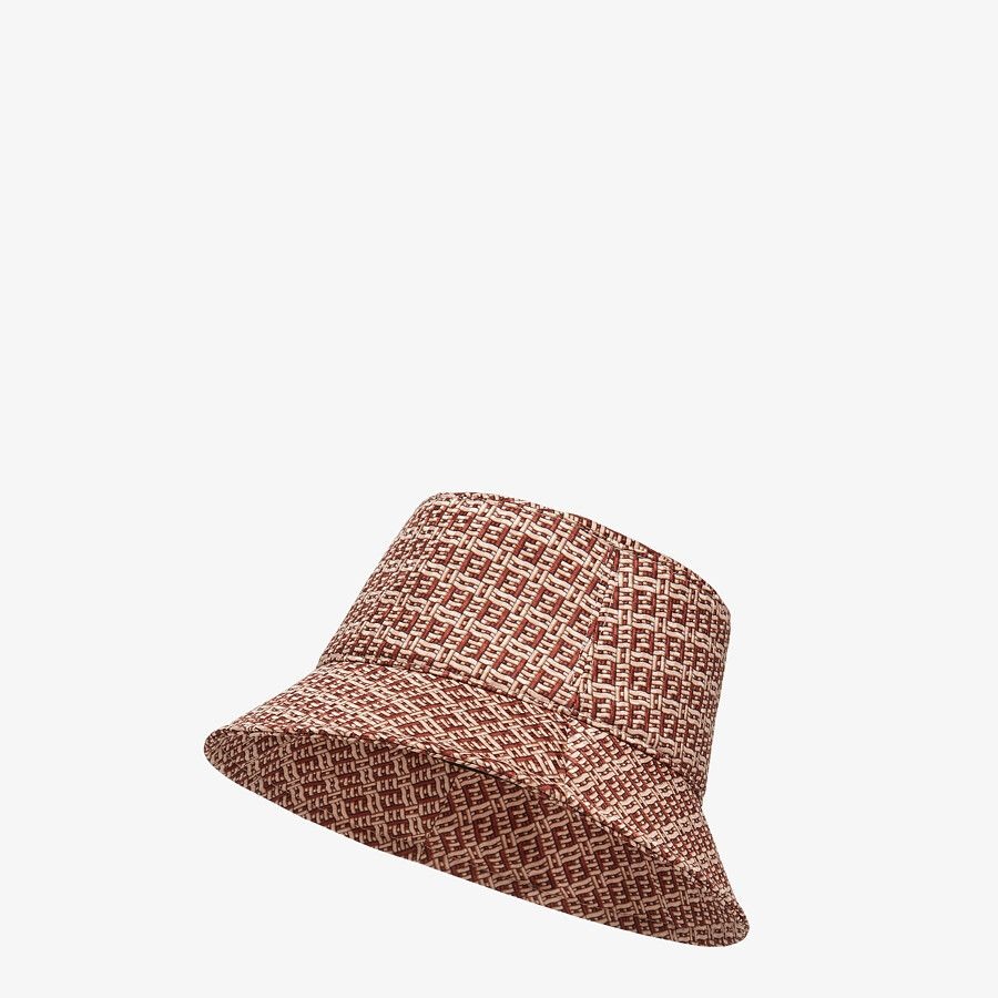 Pink silk bucket hat - 1