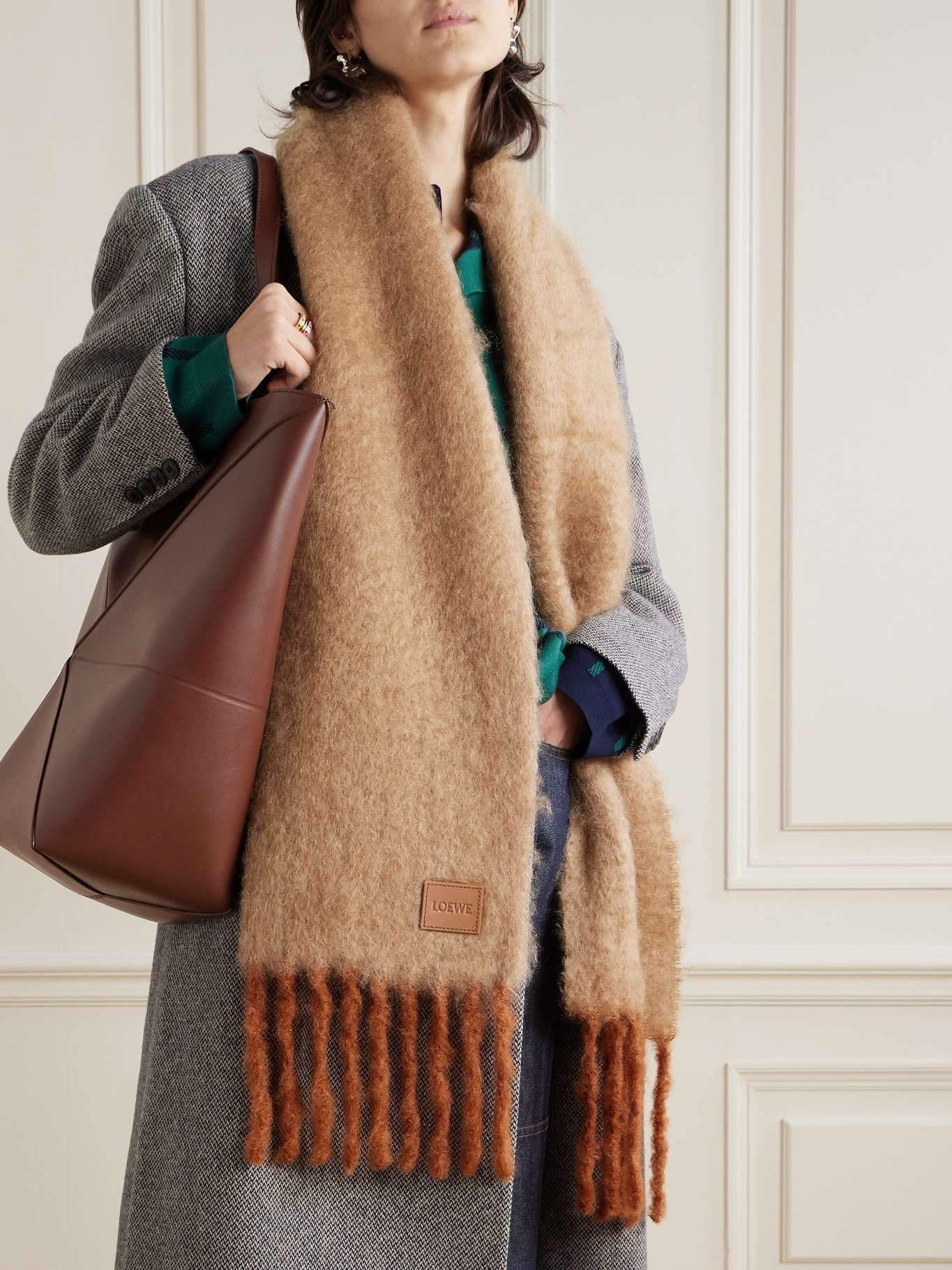 Loewe Scarf in mohair and wool blend | REVERSIBLE