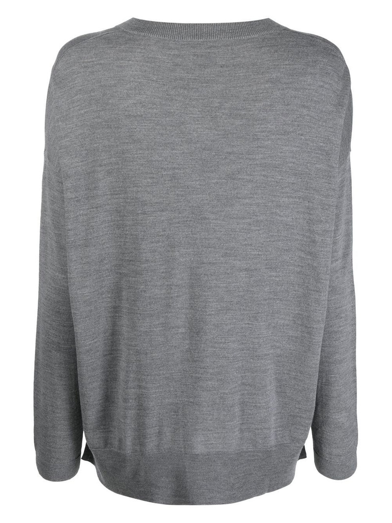 Allude fine-knit V-neck jumper outlook