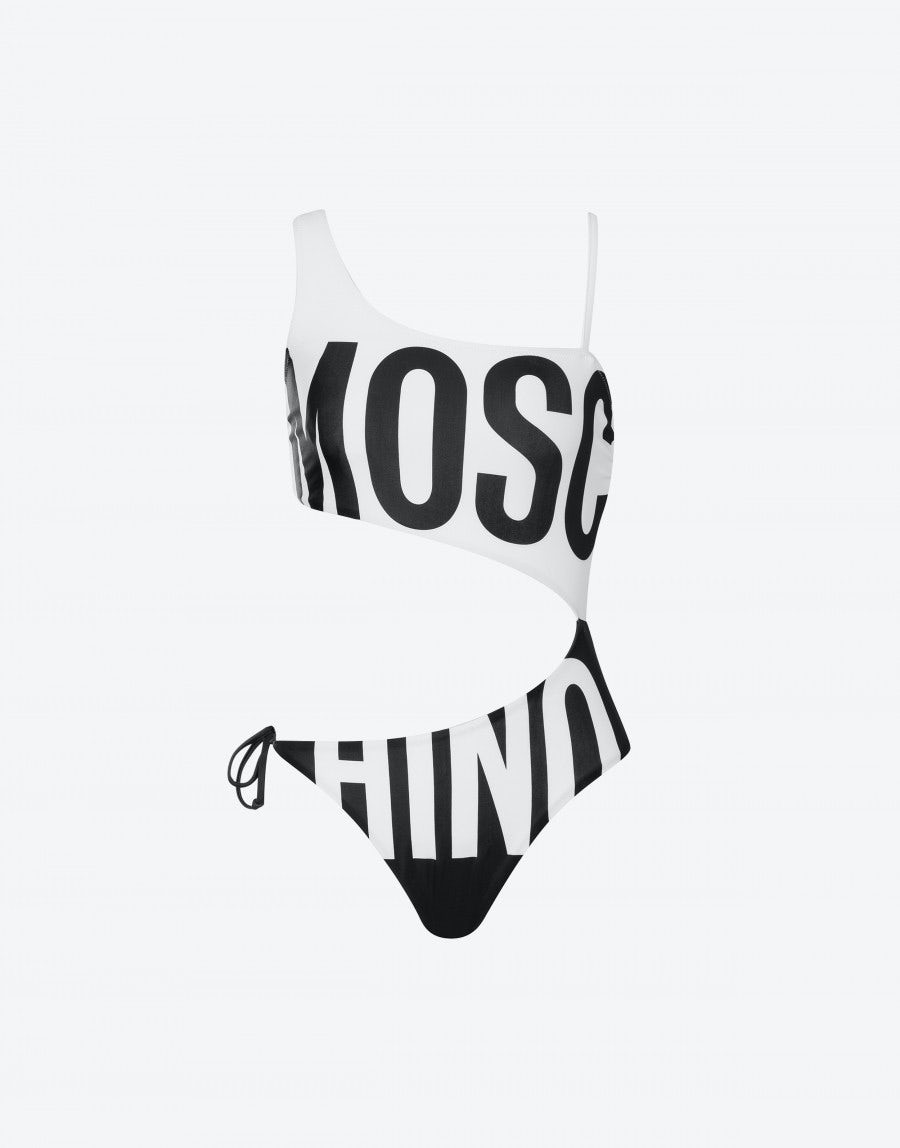 MAXI LOGO SWIMSUIT WITH CUT-OUT - 1