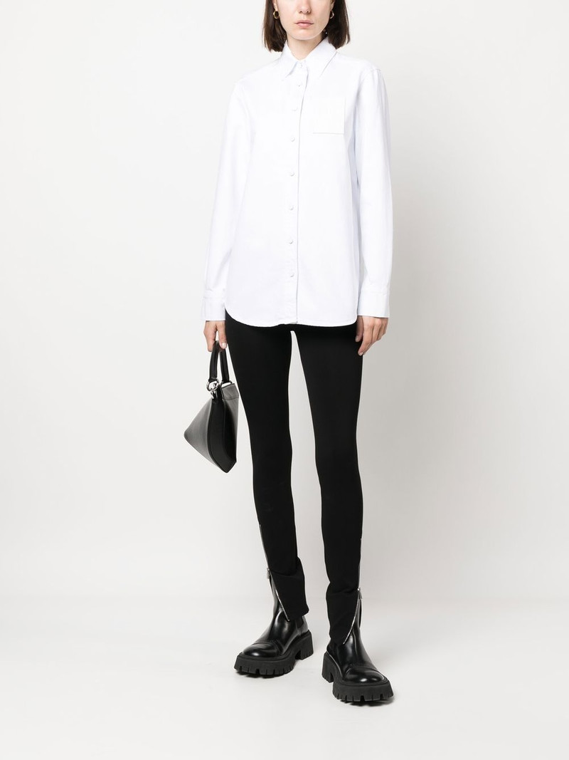Raf Simons logo-patch long-sleeve shirt outlook