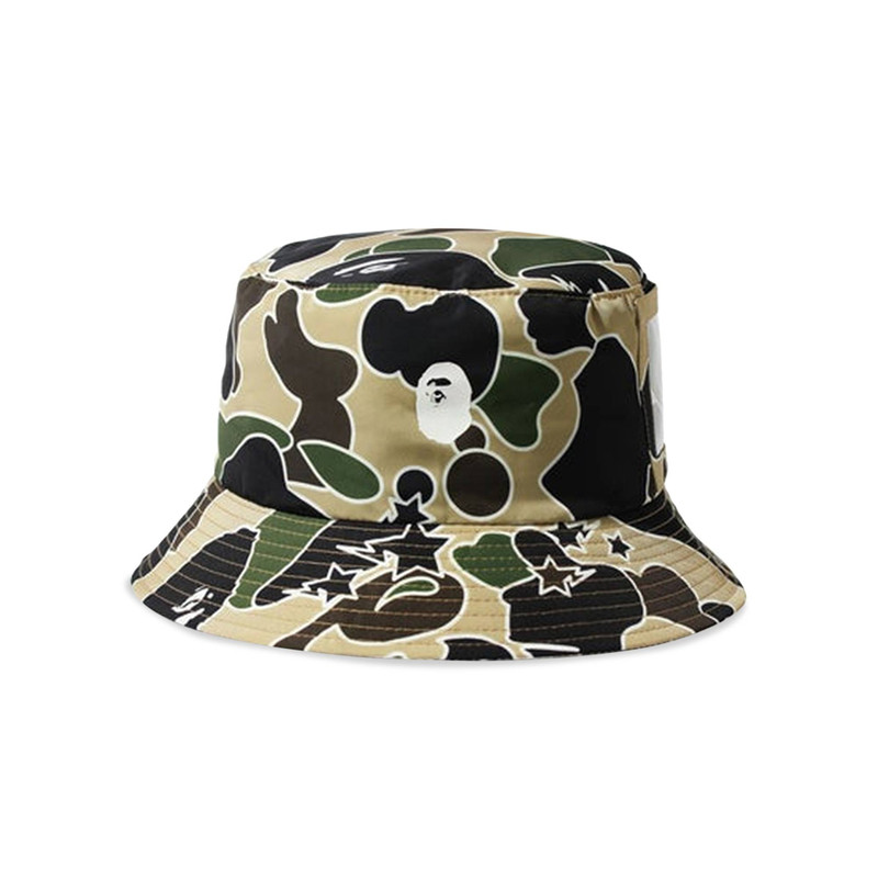 A BATHING APE® BAPE Sta Camo Pocket Bucket Hat 'Yellow' outlook