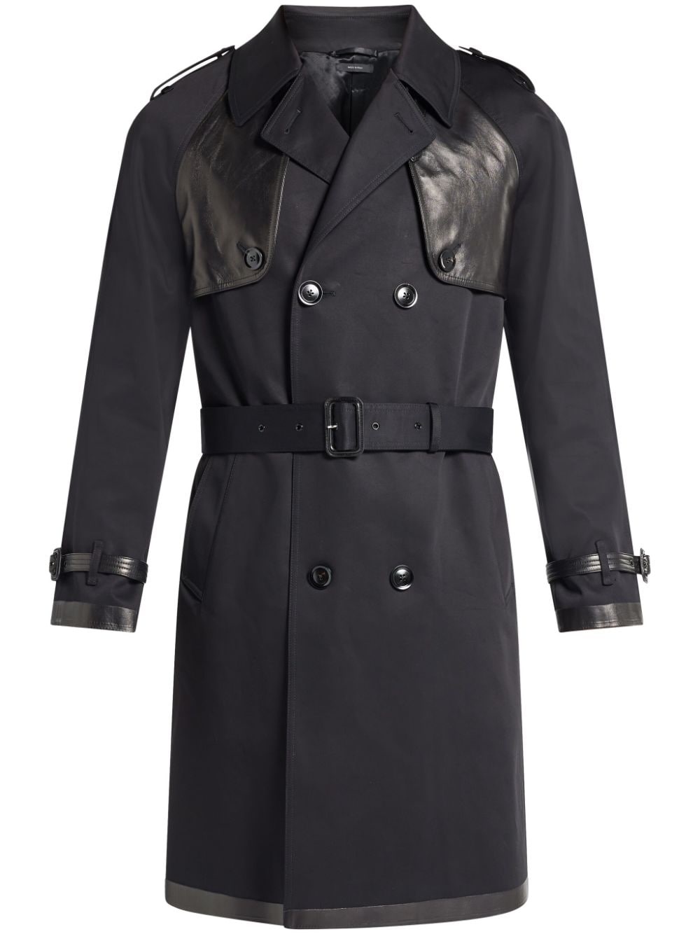 panelled trench coat - 1