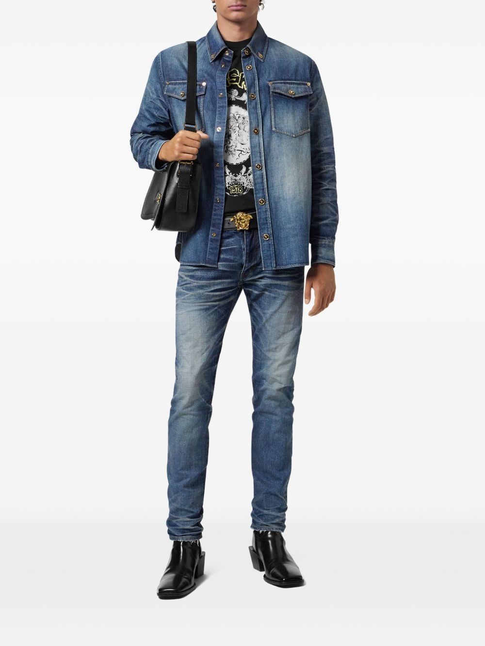 Made in Japan denim overshirt - 2