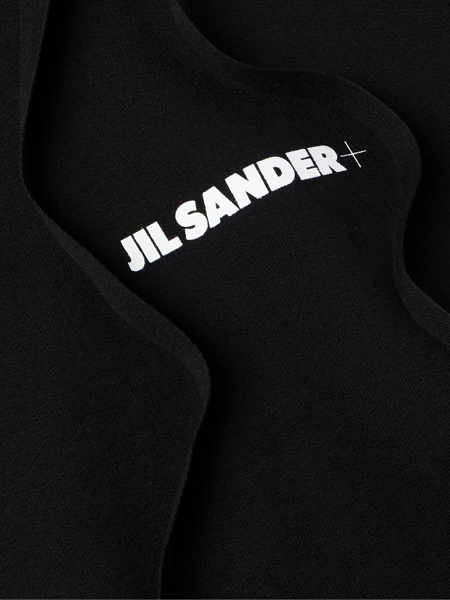 + Logo-Print Cotton-Jersey Hoodie Black - 4