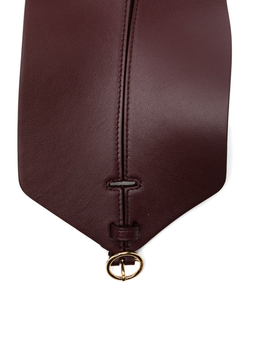 calfskin leather wide belt - 2