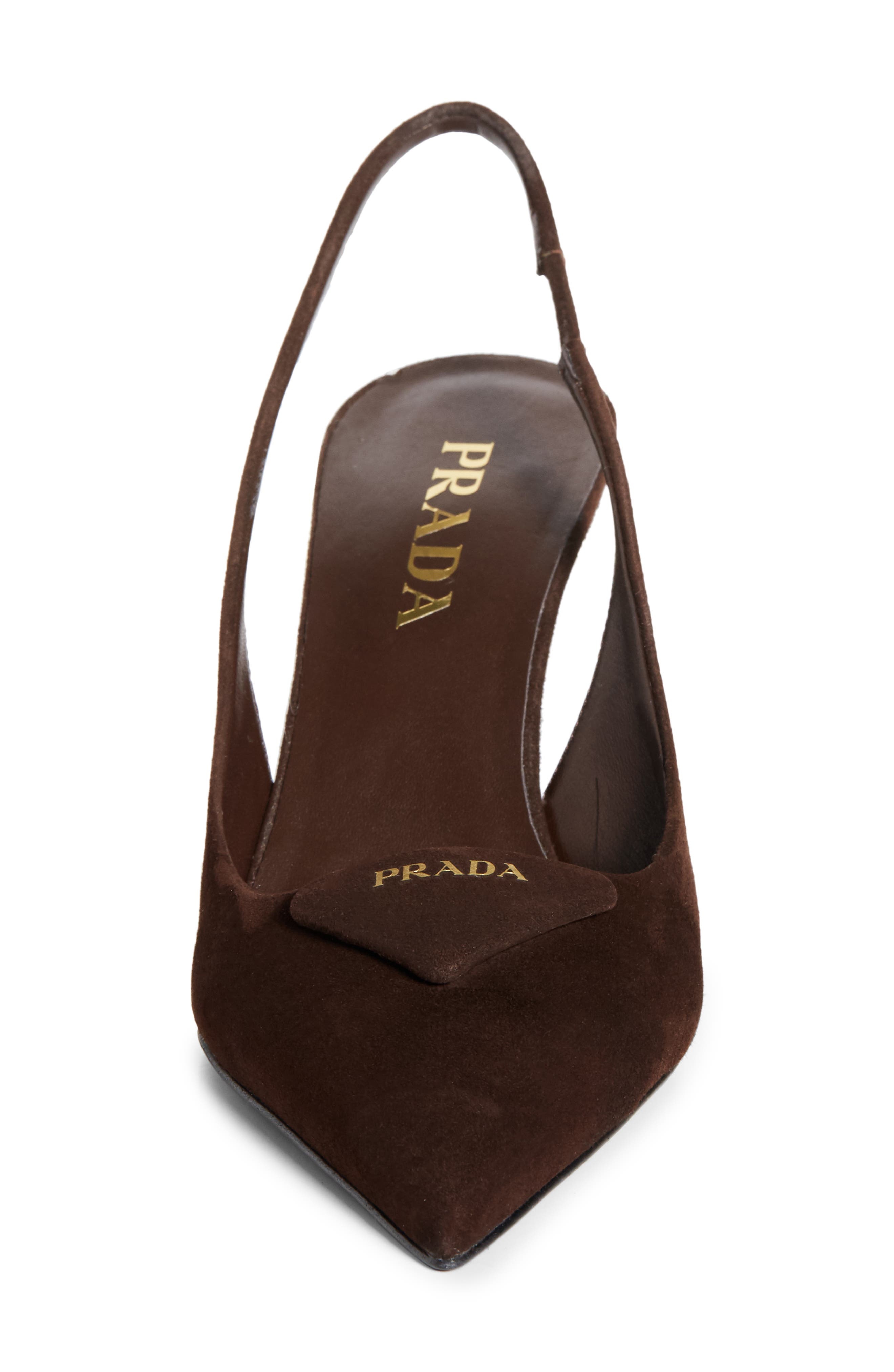 Prada Logo Slingback Pump in Moro at Nordstrom - 4