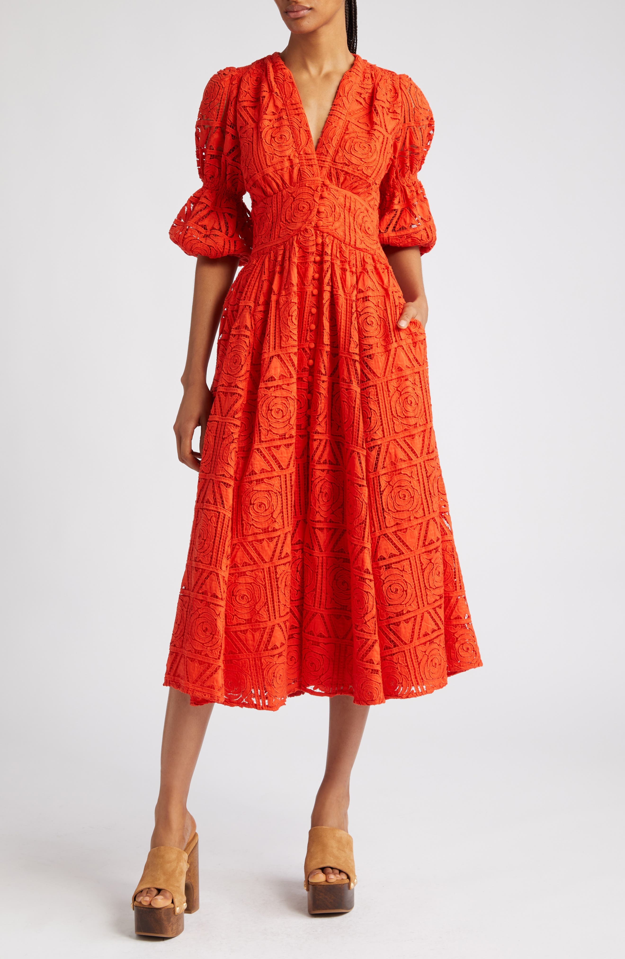 Cult Gaia Willow Lace Midi Dress | nordstrom | REVERSIBLE