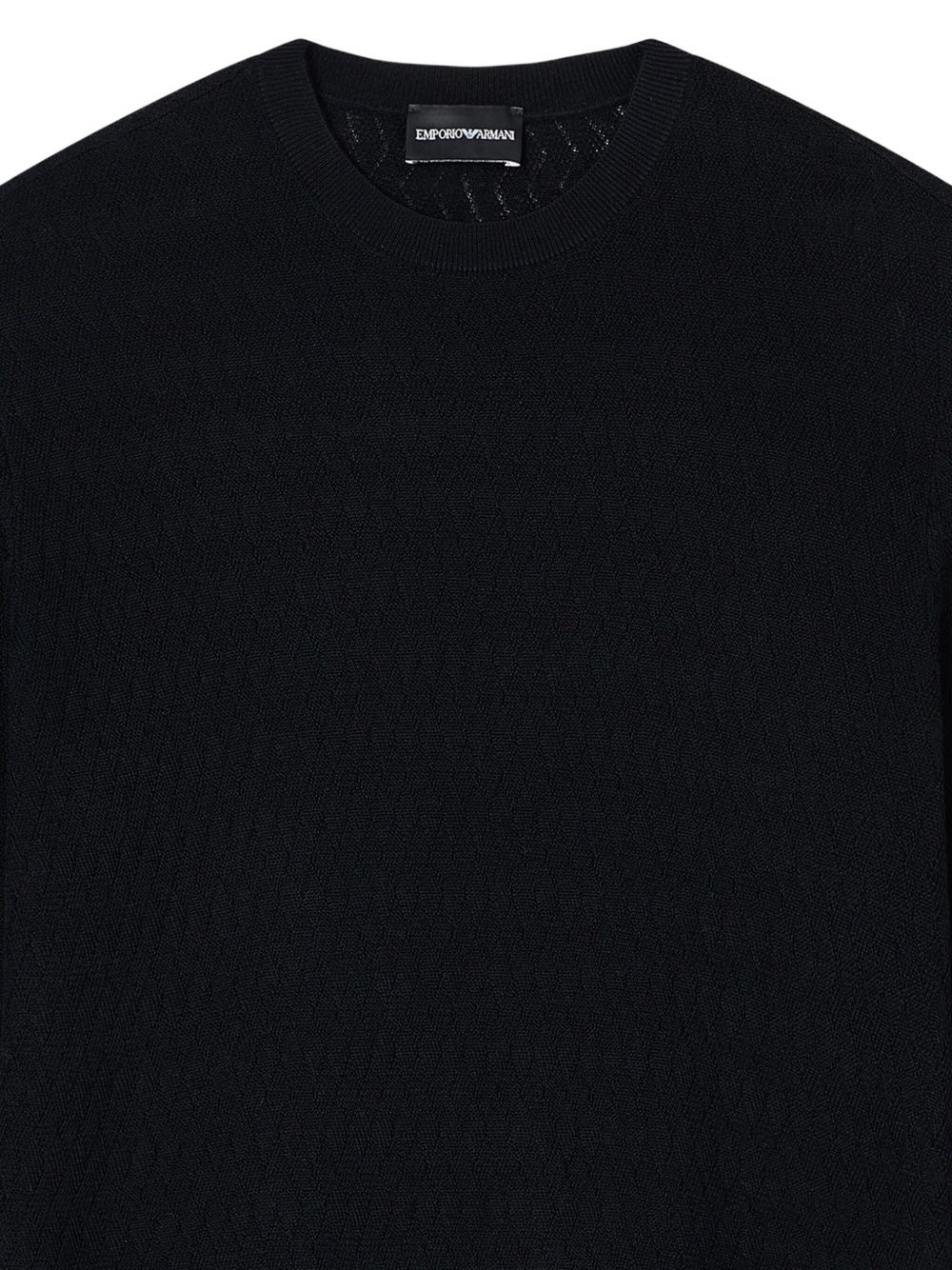textured crew-neck sweater - 2