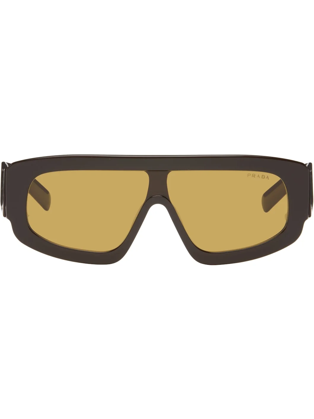 Brown Shield-Style Sunglasses - 1