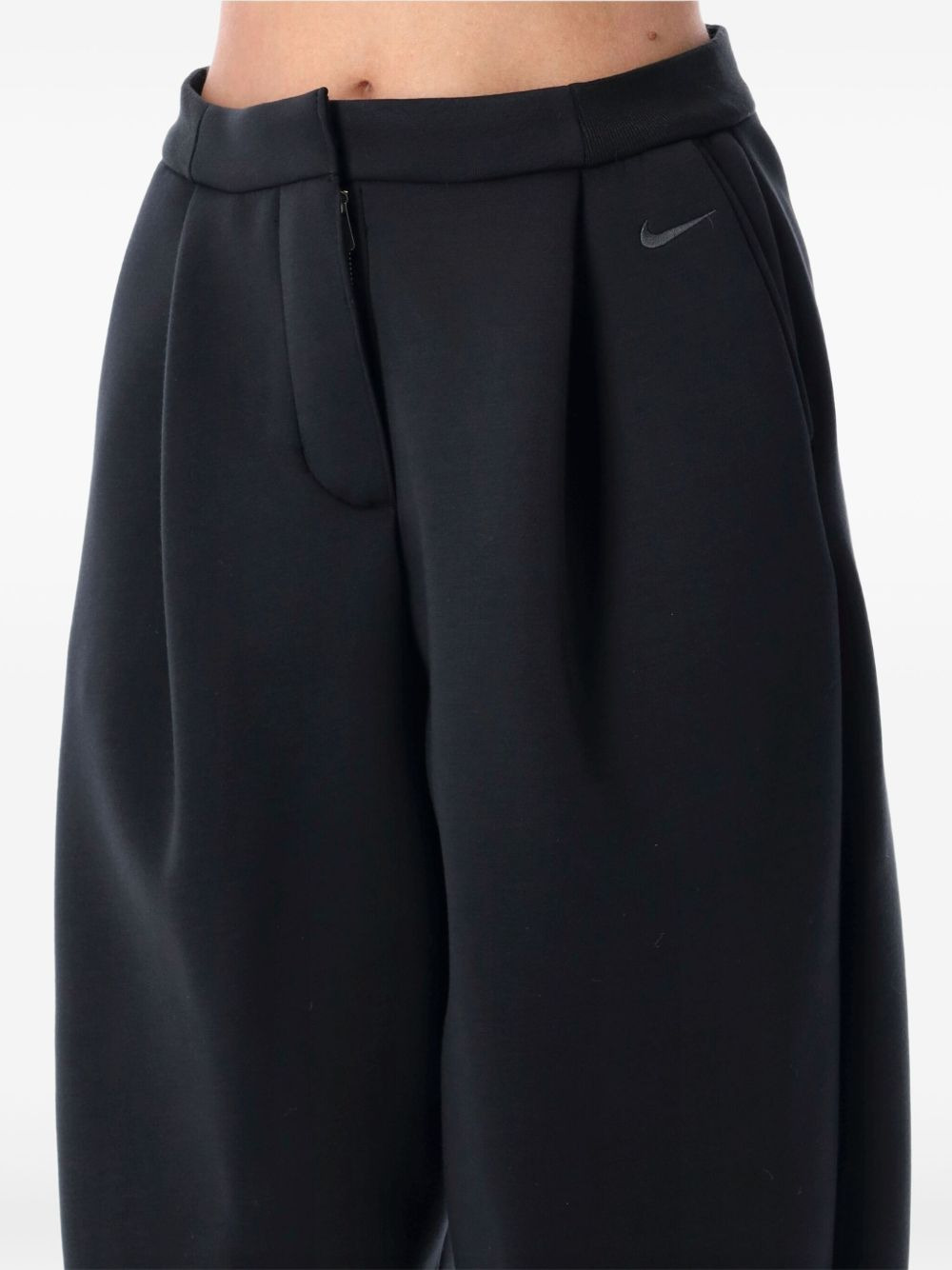 pleated scuba trousers - 3