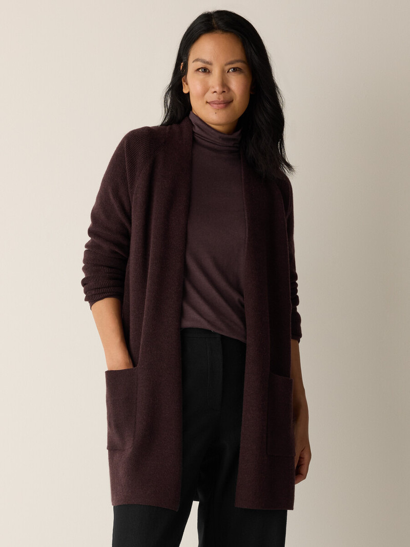 EILEEN FISHER Merino Long Cardigan in Regenerative Wool outlook