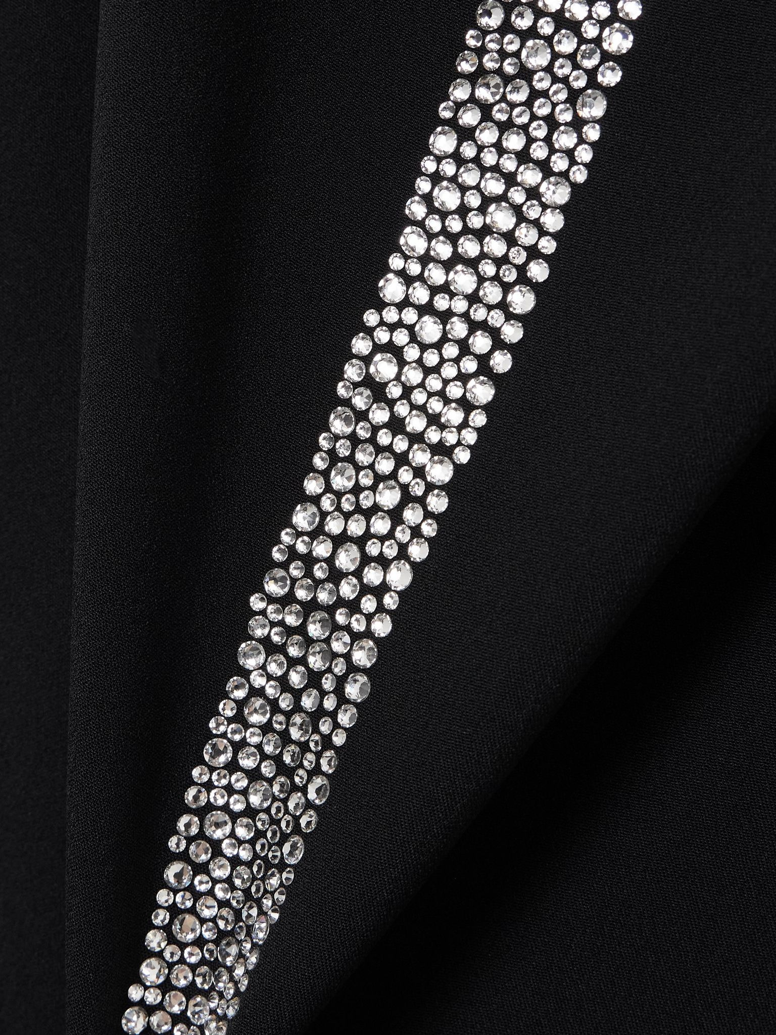 Acropoli Swarovski crystal-embellished crepe halterneck gown Black - 4
