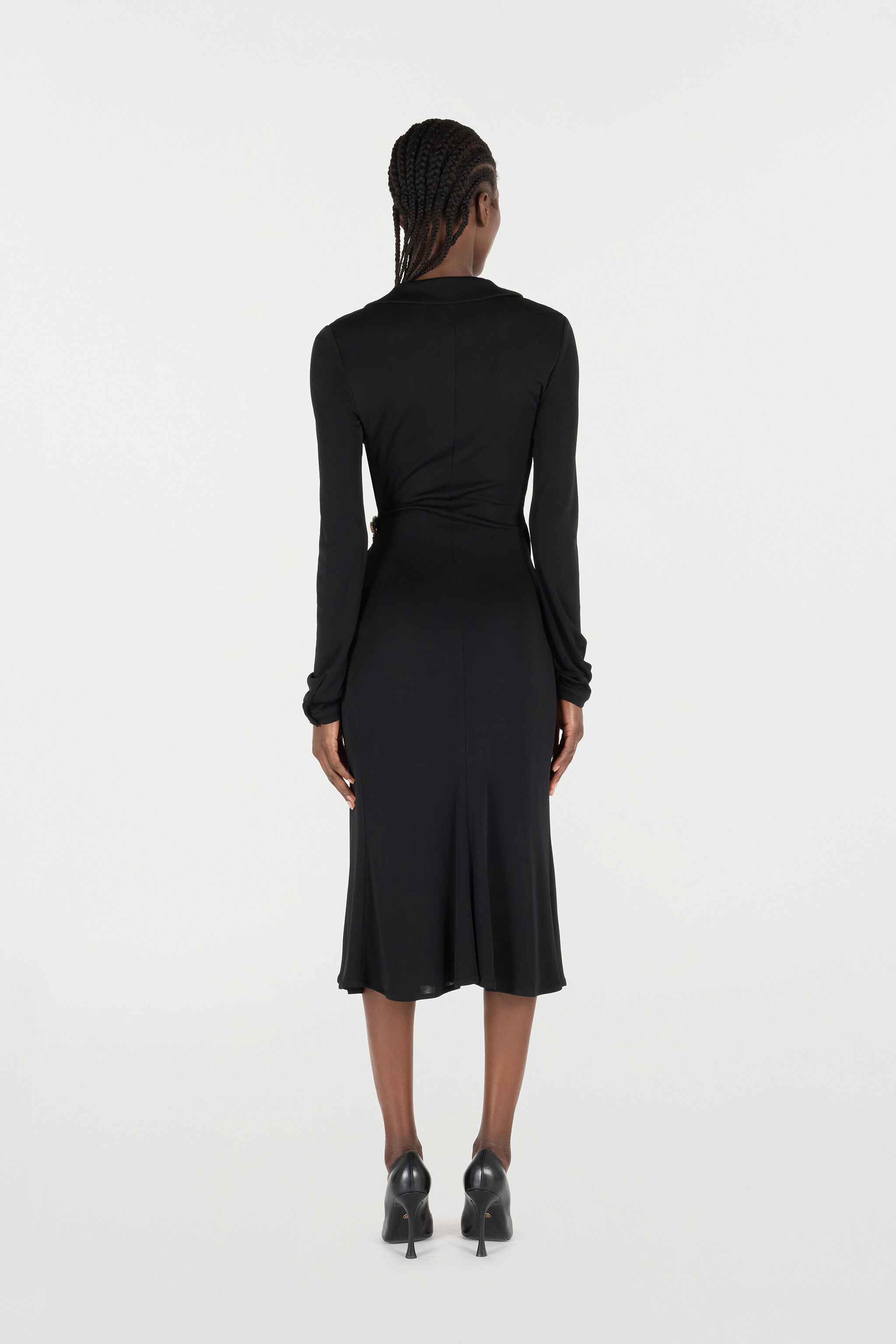 Midi Dress With Mirror Snake Monogram - 4