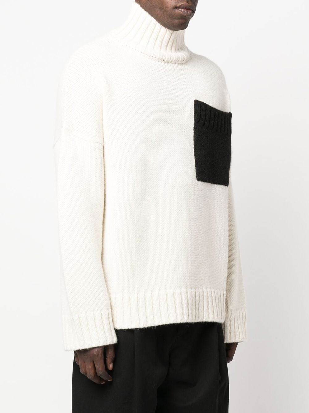 patch-pocket turtleneck jumpe - 3