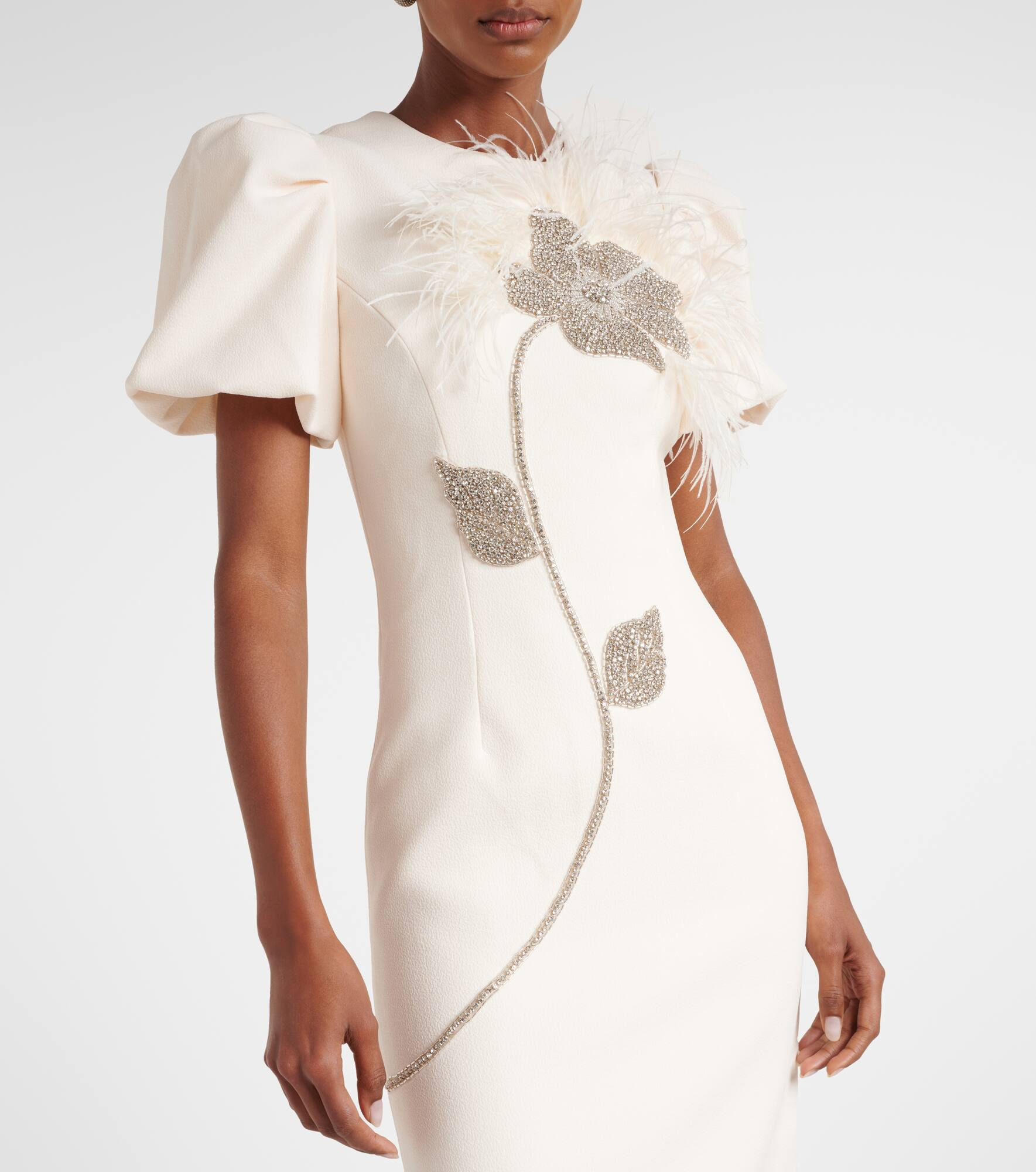 Embellished crêpe cocktail dress - 6