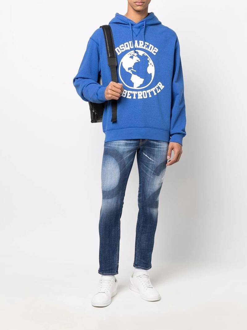 DSQUARED2 logo-print skinny jeans outlook
