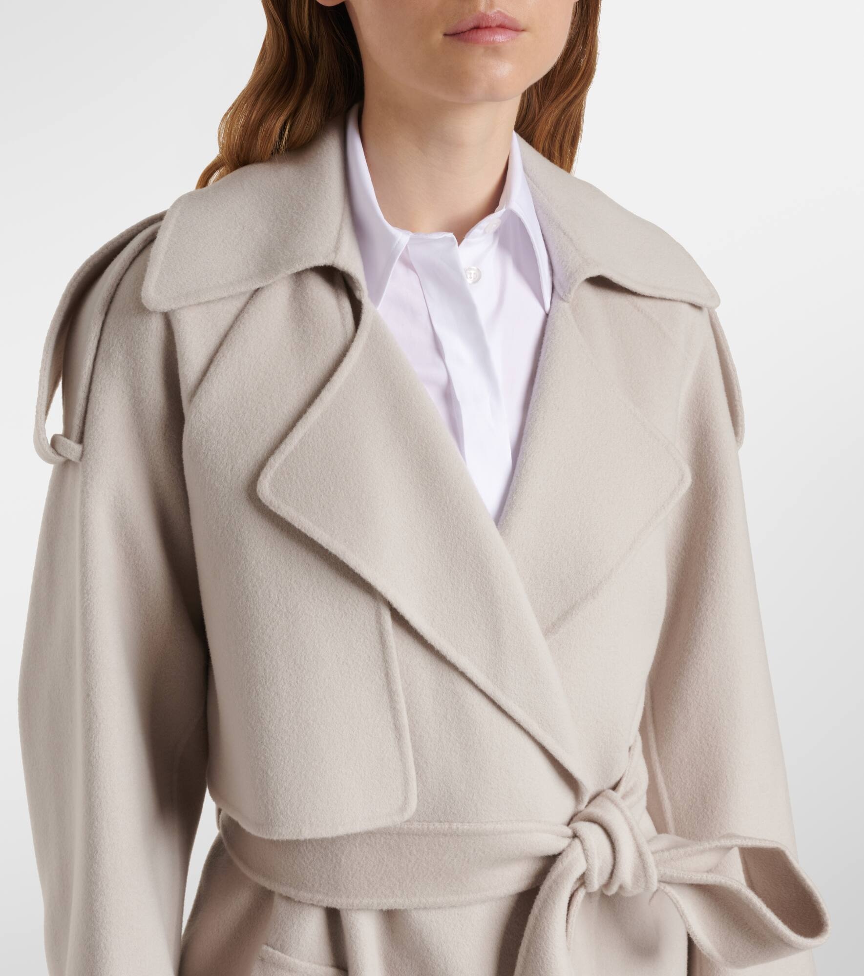 Fiore belted wool coat - 4