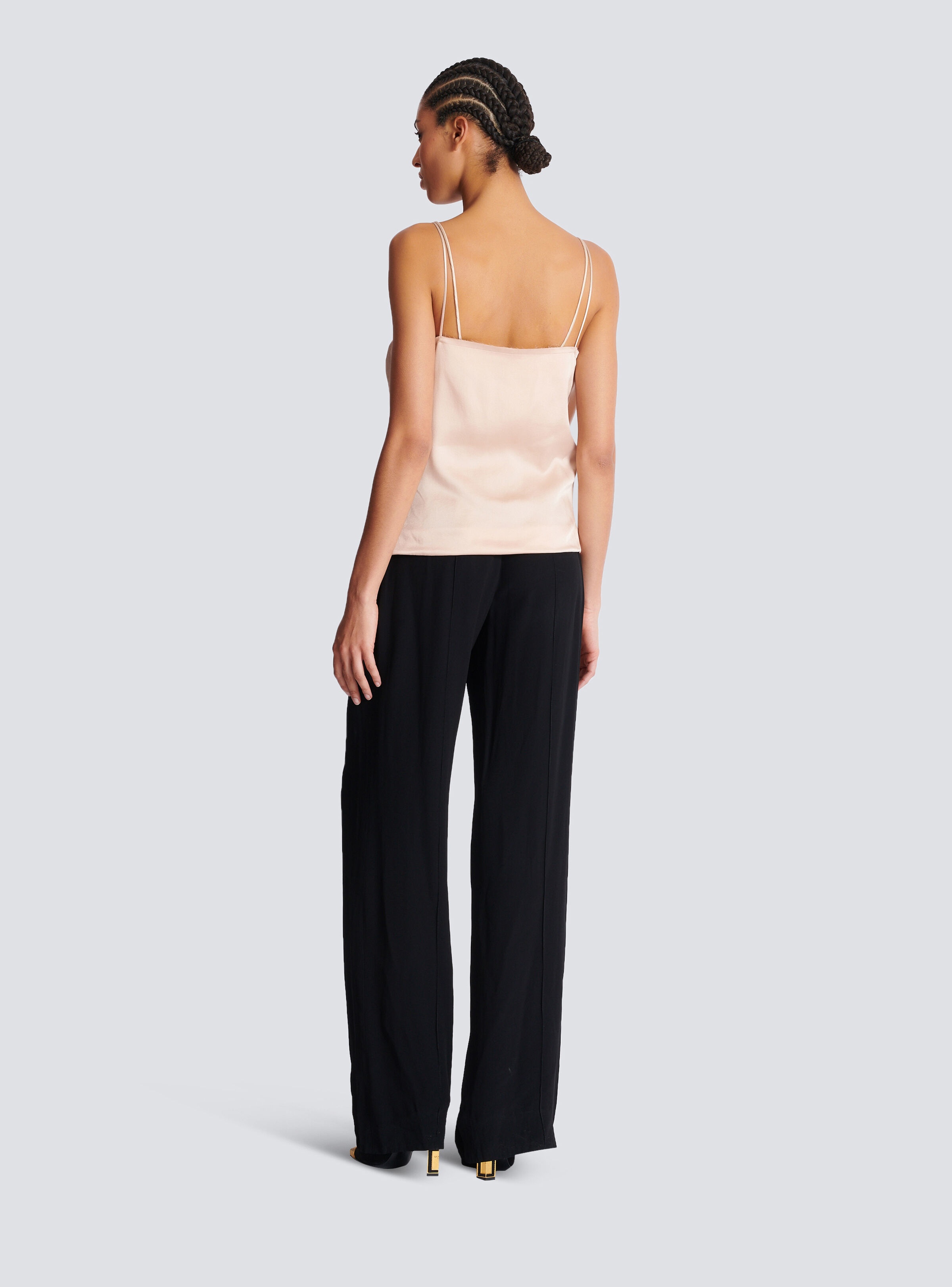 Strappy satin bustier top - 4