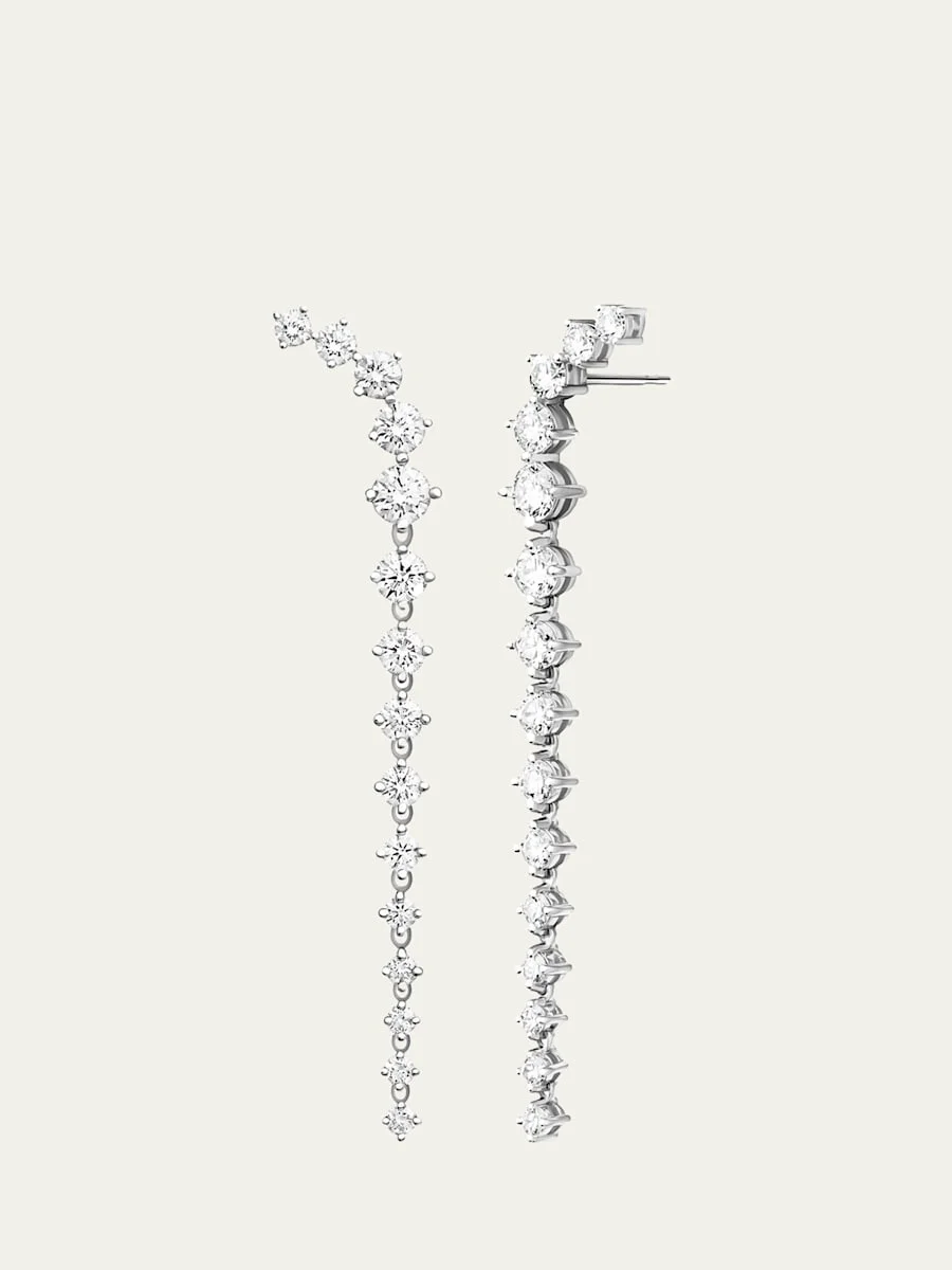 18K Aria Dagger Earrings with Diamonds - 1