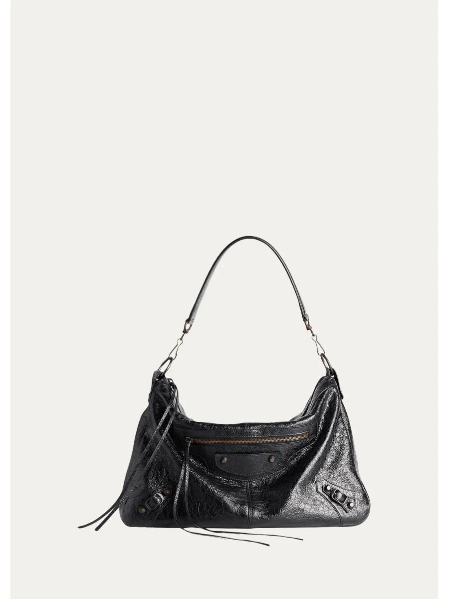 Men's Le City Moto Medium Leather Crossbody/Shoulder Bag - 1