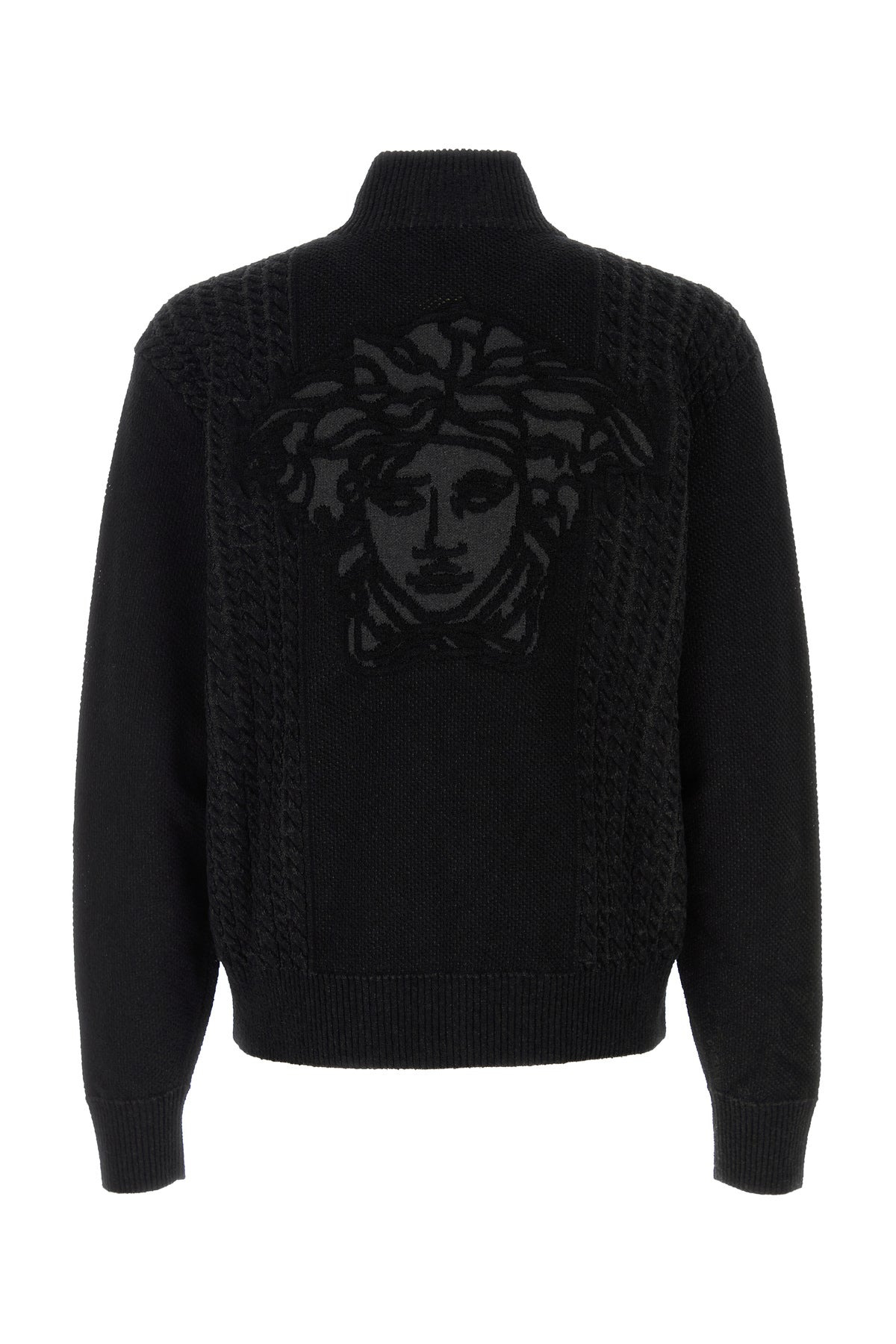 Black jacquard cardigan - 2