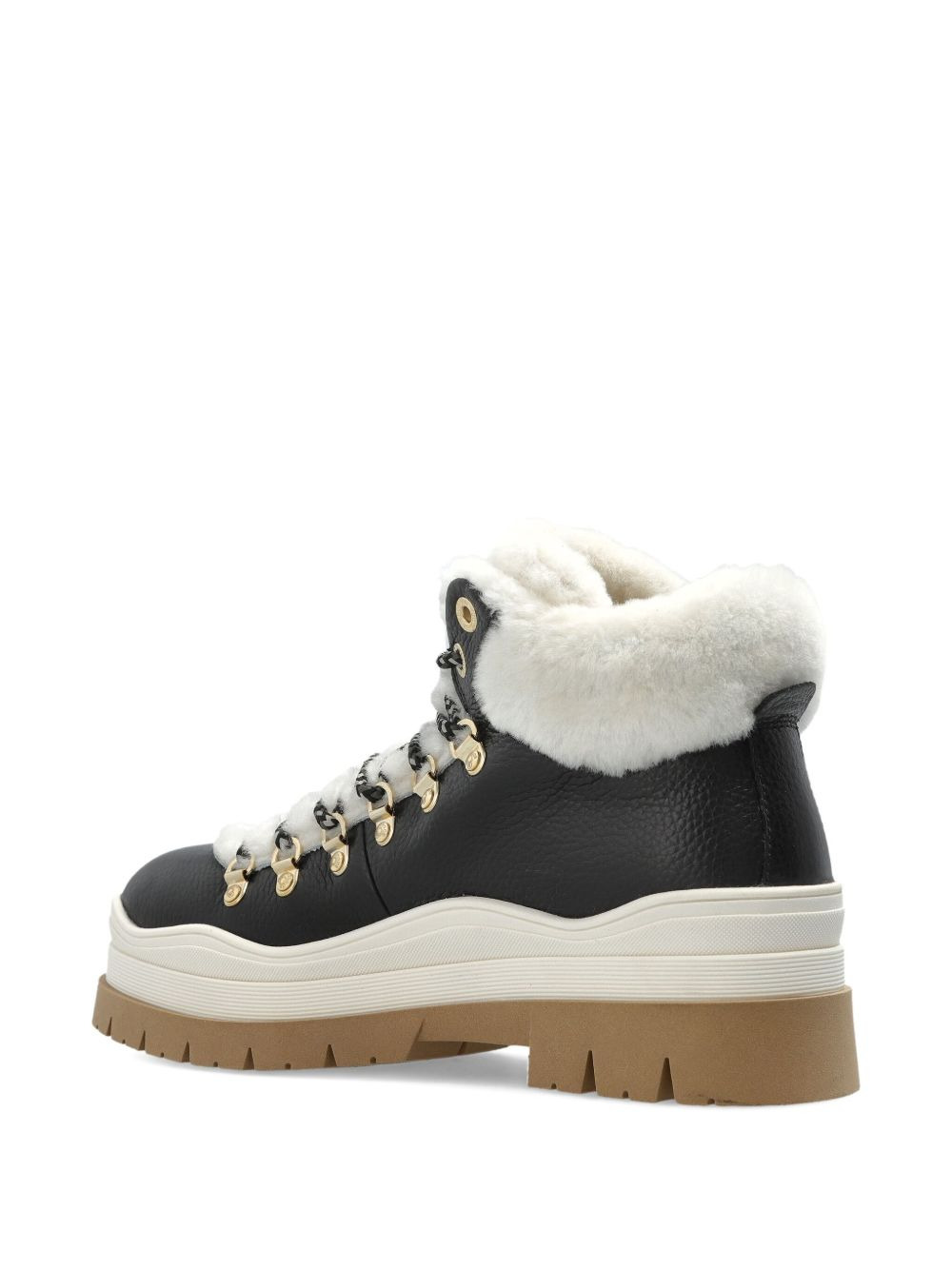 Arosa lace-up shearling trainers - 4