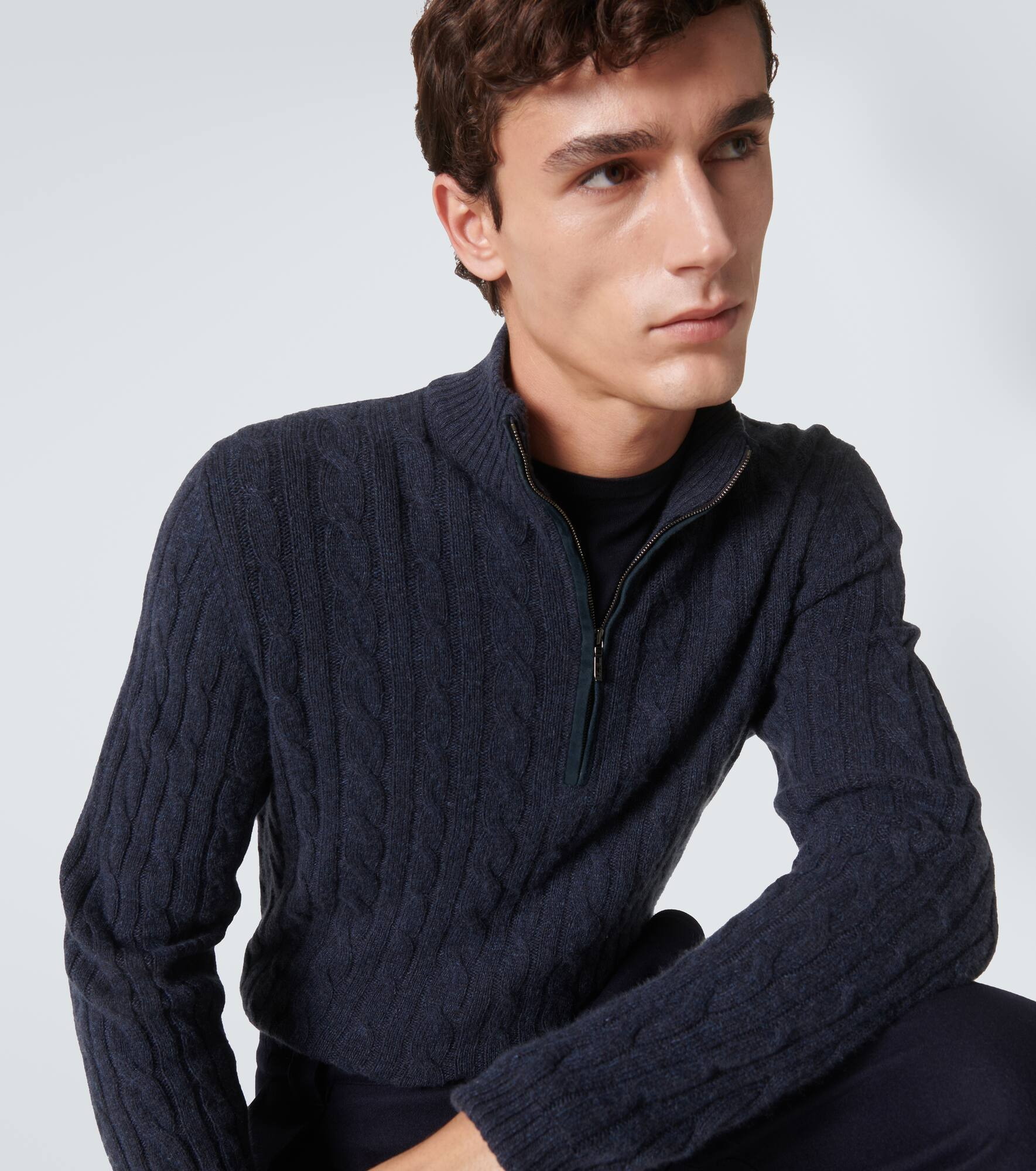 Mezzocollo Treccia cashmere sweater - 5