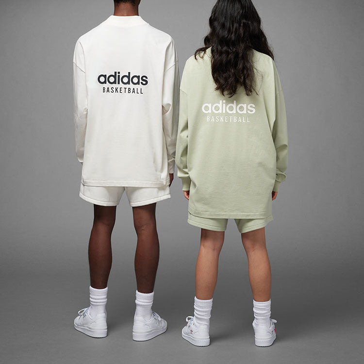 adidas Basketball Long Sleeve Tee 'White' IA3424 - 4